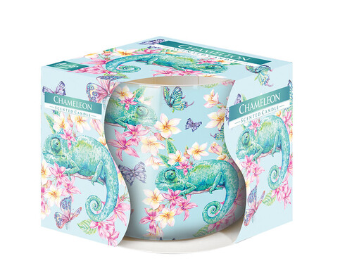 Ароматизирана свещ в украсена чаша зима ø8 x 7 cm