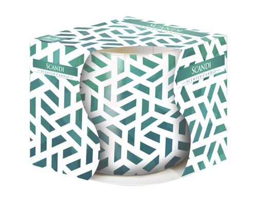 Ароматизирана свещ в украсена чаша зима ø8 x 7 cm