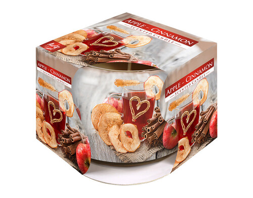 Ароматизирана свещ в украсена чаша зима ø8 x 7 cm