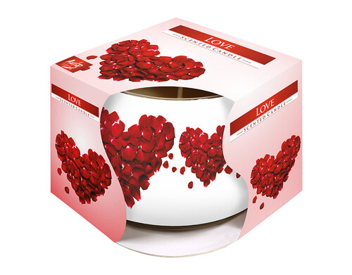 Ароматизирана свещ в украсена чаша зима ø8 x 7 cm