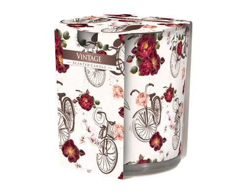 Ароматизирана свещ в украсена чаша, ø7.8 x 7.2 cm