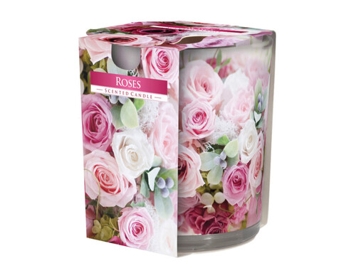 Ароматизирана свещ в украсена чаша, ø7.8 x 7.2 cm