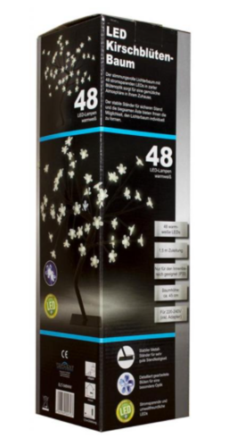 Декоративно дръвче със светещи LED цветчета 48 бр 45см