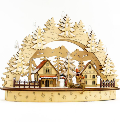 Коледна LED декорация Снежни елхички