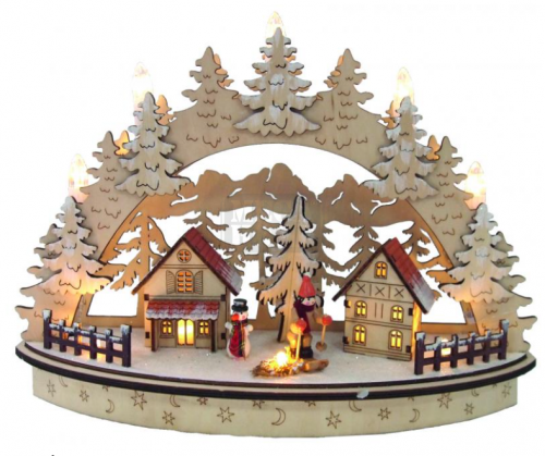 Коледна LED декорация Снежни елхички