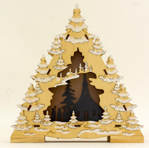 LED Коледна елха със стъклен ефект