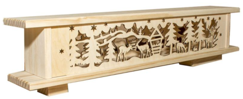 LED Светеща дървена коледна украса