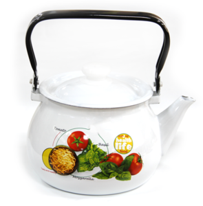 Емайлиран чайник с метална дръжка МОЦАРЕЛА 2 л. Емайлиран чайник с метална дръжка МОЦАРЕЛА 2 л.