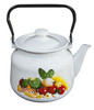 Емайлиран чайник с метална дръжка ПАСТА 3,5 л.-megahome.bg