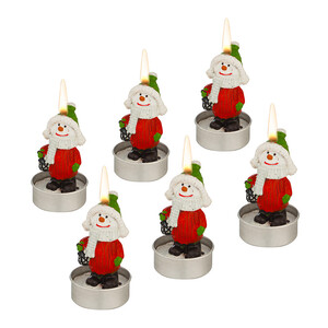 Коледни свещи снежковци 6 бр MH127 Коледни свещи снежковци 6 бр MH127