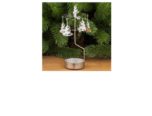 Свещник въртележка елхички SS003S