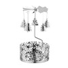 Свещник въртележка сребърни елхички SS006S-megahome.bg