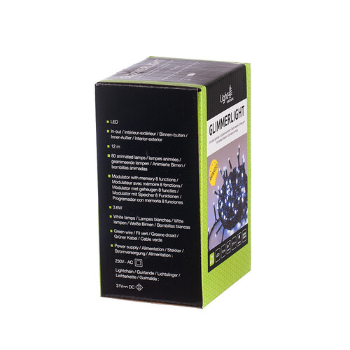 Коледно осветление 12 м 80 бр топла светлина LC16