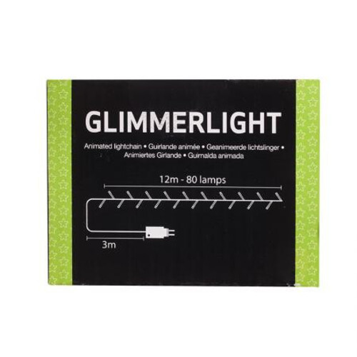 Коледно осветление 12 м 80 мигащи диода топла светлина LC17