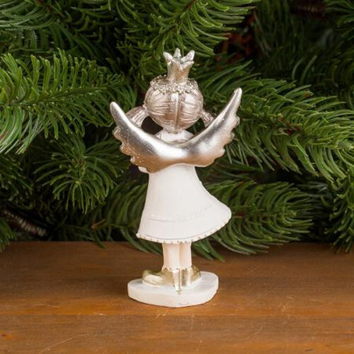 Фигурка коледмо ангелче с надпис щастие KN041A