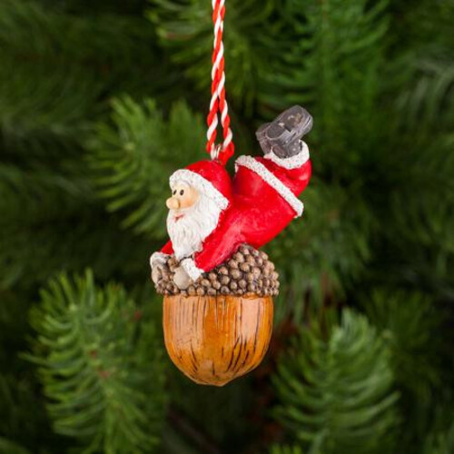 Коледна висулка Дядо Коледа с жълъд KN049A