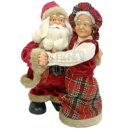 Коледна статуетка Дядо Коледа с баба 30 см CK0109