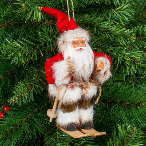 Висулка Дядо Коледа на ски 13см CK0114