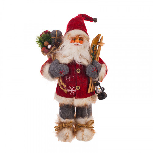 Фигурка Дядо Коледа със ски и чувал с подаръци CK53