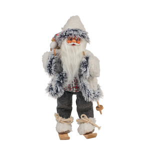 Фигурка бял Дядо Коледа на ски CK95 Фигурка бял Дядо Коледа на ски CK95