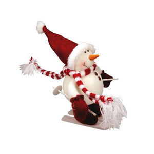Фигурка Снежен човек на ски  25см CK11