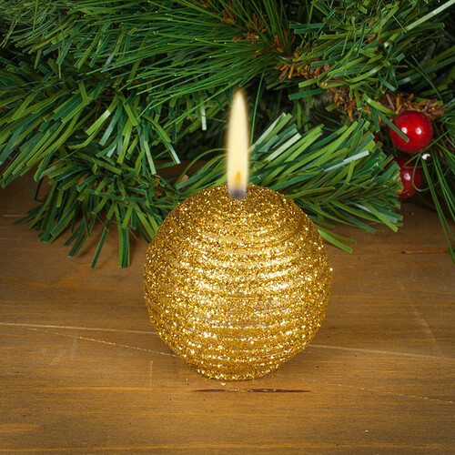 Коледна свещ с брокат DA37