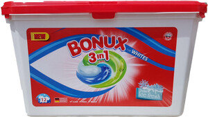 Капсули за пране Bonux 3in1 Ice Fresh бяло 12 изпирания Капсули за пране Bonux 3in1 Ice Fresh бяло 12 изпирания