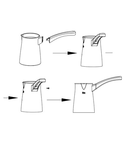 Кафеварка за турско и гръцко кафе 1100 W Елеком ЕК-3080