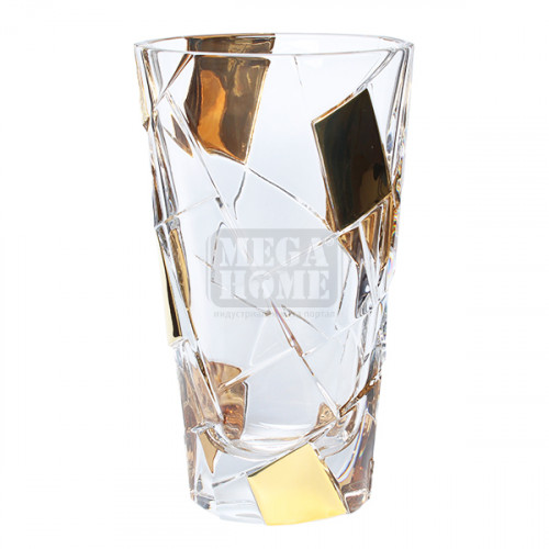 Кристална ваза Bohemia Crack Gold 30.5 см.