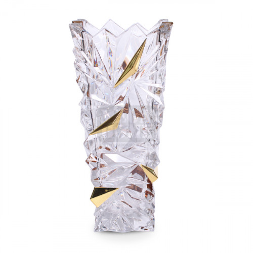 Кристална ваза Bohemia Glacier Gold 30.5 см.