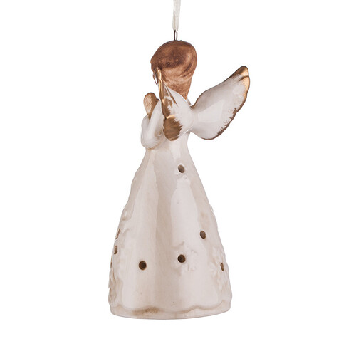 Коледно светещо ангелче със златни крила DH100