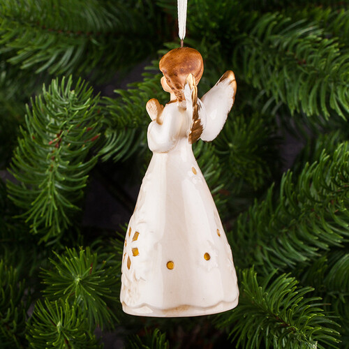 Коледно светещо ангелче със златни крила DH100