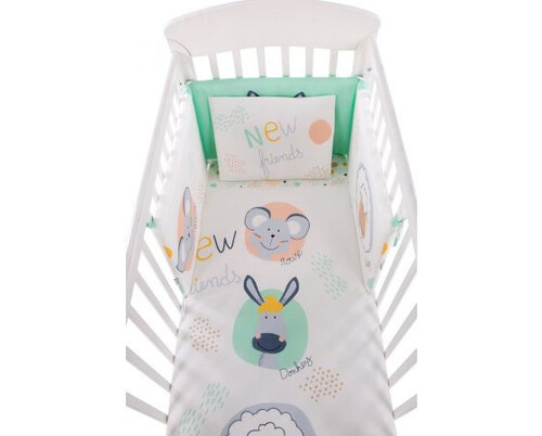 Бебешки спален комплект 6 части 70/140 New Friends Kikka Boo