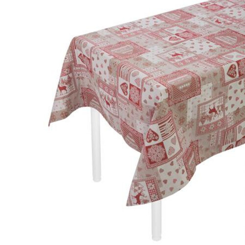 Коледна покривка със сърца и еленчета  V130150R