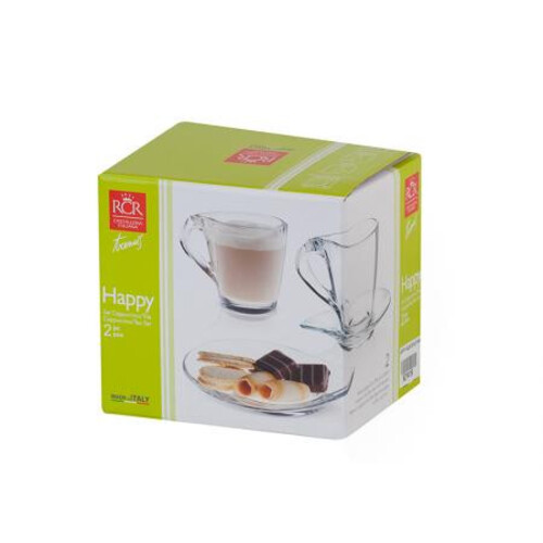 Комплект чаши за капучино  Happy 2 бр 621419