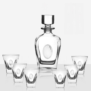 Сет за уиски посребрена плочка Fusion DG032 Сет за уиски посребрена плочка Fusion DG032