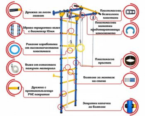 Млад Атлет Игрален Комплекс модел за стена Лайт