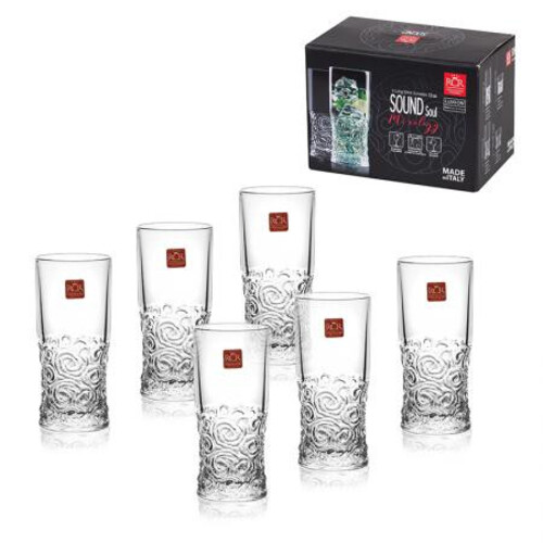 Стилен комплект от 6 чаши за безалкохолно Sound new soul 62160