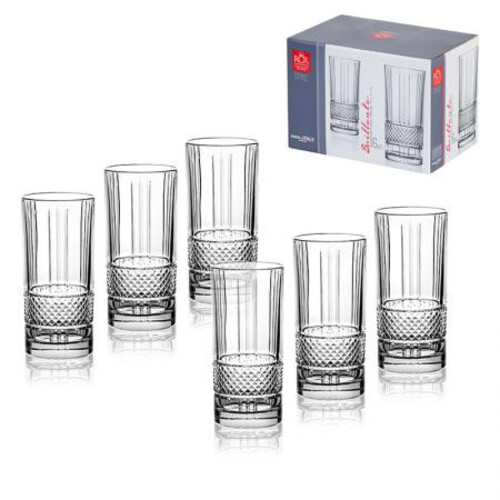 Стилен комплект от 6 чаши за безалкохолно Brillante 621501