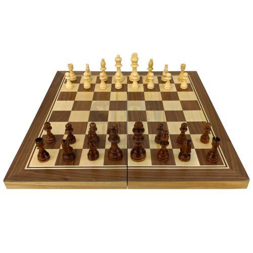 Шах и табла Maxima фурнир с интарзия 49.5 х 49 см, фигури 4-9 см