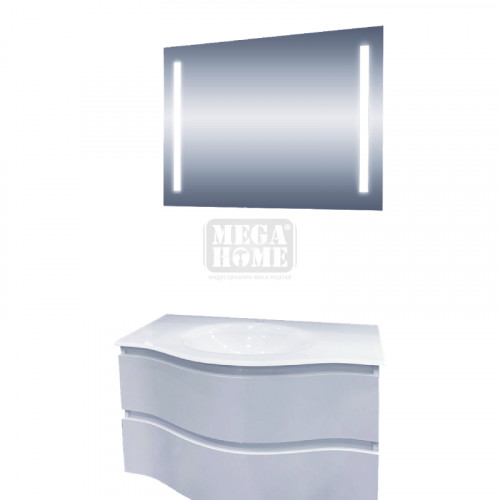 Комплект шкаф за баня умивалник и LED огледало Makena Барселона
