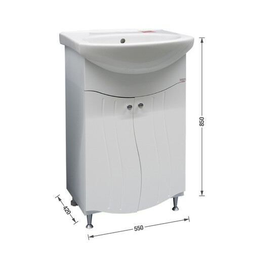 Долен шкаф за баня с мивка Makena Тринити