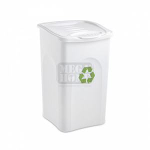 Кош за разделно събиране в бял цвят Stefanplast Begreen 50 л. Кош за разделно събиране в бял цвят Stefanplast Begreen 50 л.