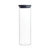 Стъклен буркан Brabantia Stackable, Dark Grey 1,9 л.-megahome.bg