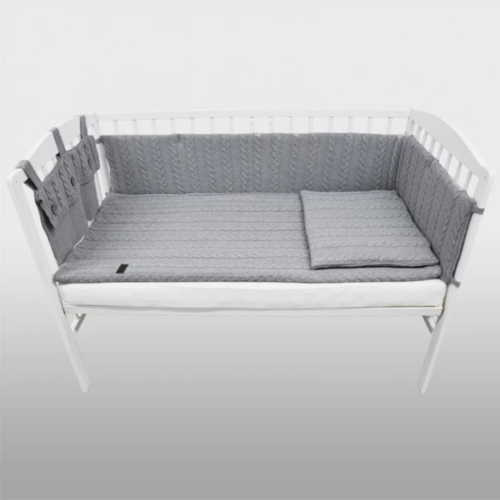 Плетен комплект за бебешко креватче EKO - Poland 4 части