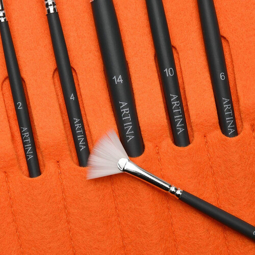 Комплект четки Artina Eindhoven 11 броя Orange