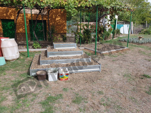 Цветарник Primaterra Rectangular 4 - Сив Металик