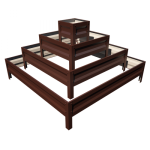 Цветарник Primaterra Square 4 -  Шоколад