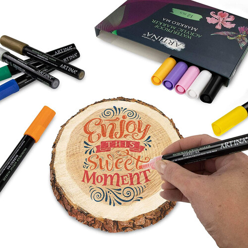 Комплект 12 броя акрилни писалки Artina Markilo Ma