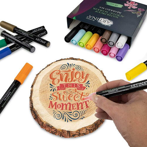 Комплект 18 броя акрилни писалки Artina Markilo Ma